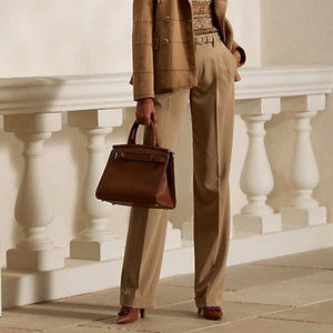 Lauren Ralph Lauren Sophisticated Red Wool Trousers